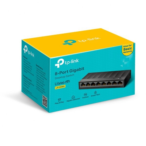 TP-Link 8-Port 10/1000Mbps Desktop Switch – TL-LS1008G – DN