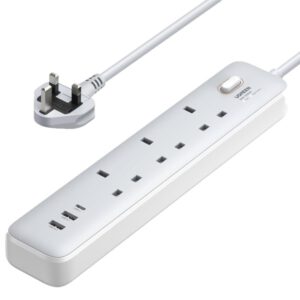 UGREEN Surge Protector Power Strip (6 AC Outlets + 65W 2A2C) UK White 2m - UG-35011