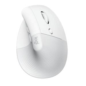 Logitech Lift Vertical Ergonomic Wireless and Bluetooth Mouse - Off White - 910-006475