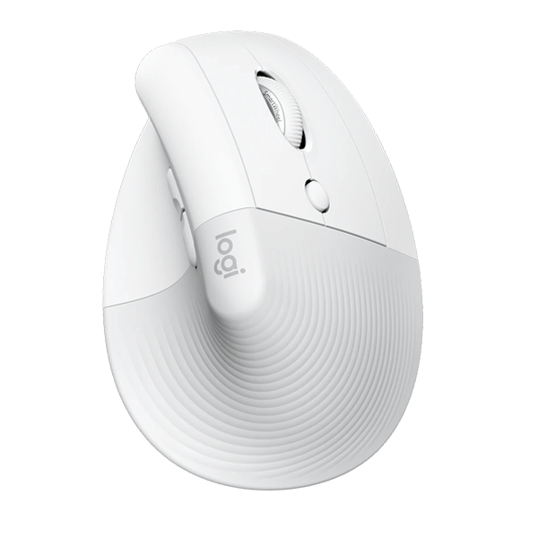 Logitech Lift Vertical Ergonomic Wireless and Bluetooth Mouse – Off White – 910-006475