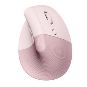 Logitech Lift Vertical Ergonomic Wireless and Bluetooth Mouse - Rose - 910-006478