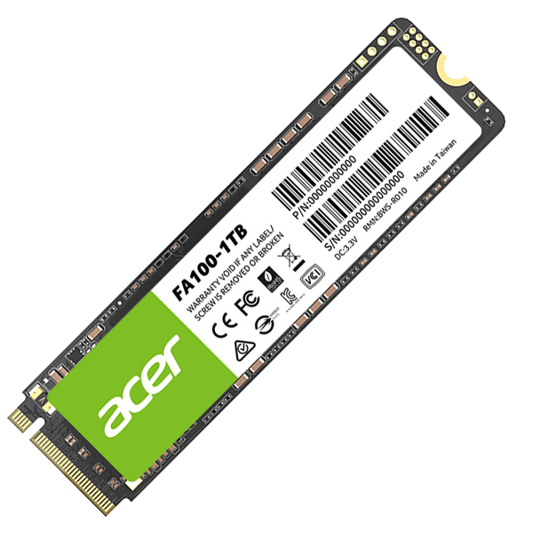 ACER FA100 Internal SSD M.2 PCIe Gen 3*4 NVMe 2280 – 1TB – BL.9BWWA.120