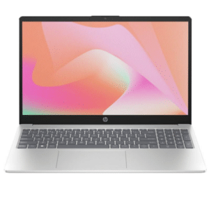 HP 15-fd0215dx, Intel Core 5 120U, 16GB DDR5 5200, 512GB PCIe NVMe M.2 SSD, Windows 11 Home, 15.6" FHD IPS Touch Screen, soft gray keyboard with numeric keypad, Natural Silver - C0CN6UA